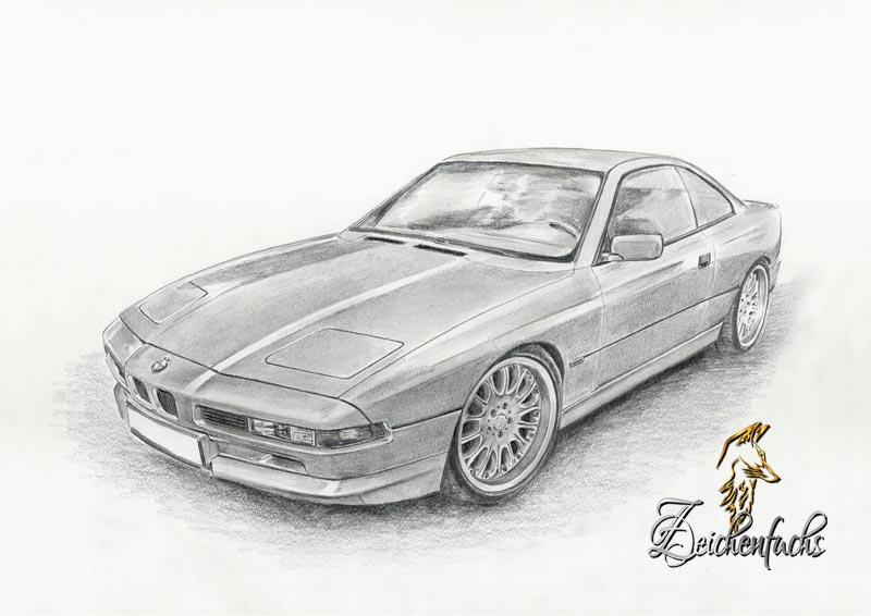 BMW Bleistiftzeichnung, BMW Zeichnung