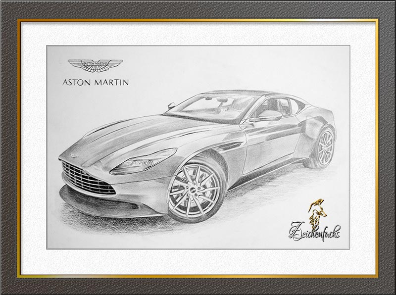 Aston Martin Bleistiftzeichnung